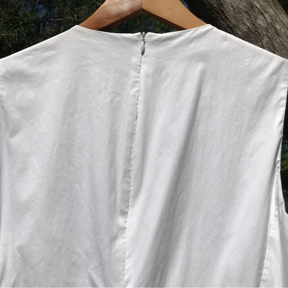 The Row White Cotton Poplin Midi Dress Resort 2015 - Picture 9 of 10